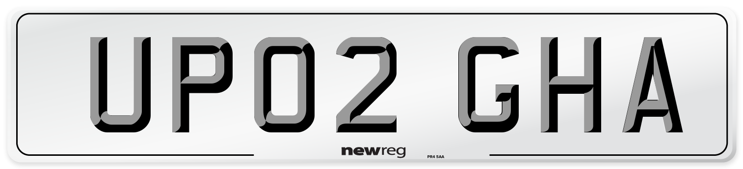 UP02 GHA Number Plate from New Reg